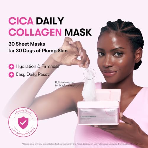 VT COSMETICS CICA Collagen Daily Mask, 30 Sheet Masks - Product Imagery