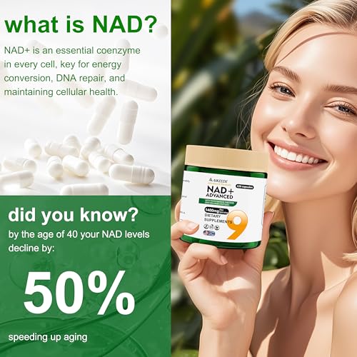 NAD Supplements,Liposomal NAD+ with Resveratrol,1400mg Per - Product Imagery