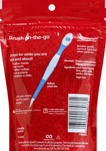 Colgate Max Fresh Wisp Disposable Mini Toothbrush, Peppermint, - Product Imagery