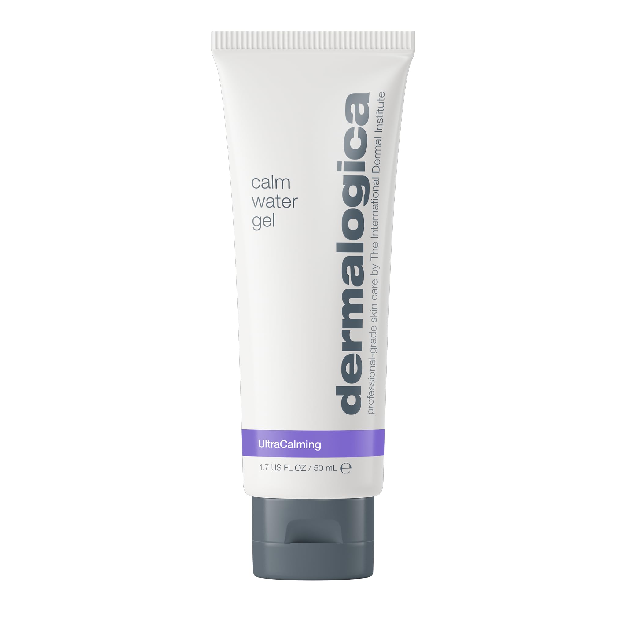 Dermalogica Calm Water Gel Moisturizer 1.7oz for sensitive skin, featuring lightweight, hydrating gel texture in a clear jar.