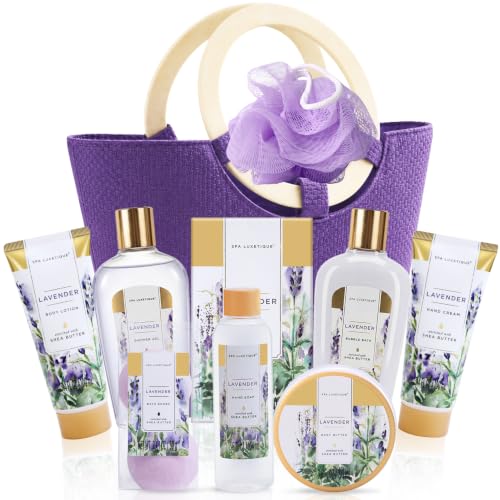 Spa Luxetique Lavender Spa Gifts for Women 10pc Gift Basket Set – Lavender