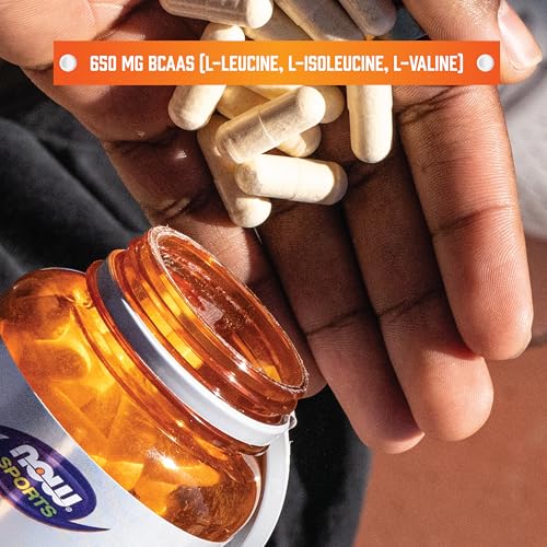 NOW Foods Sports Nutrition, Branched Chain Amino Acids, With - Product Imagery