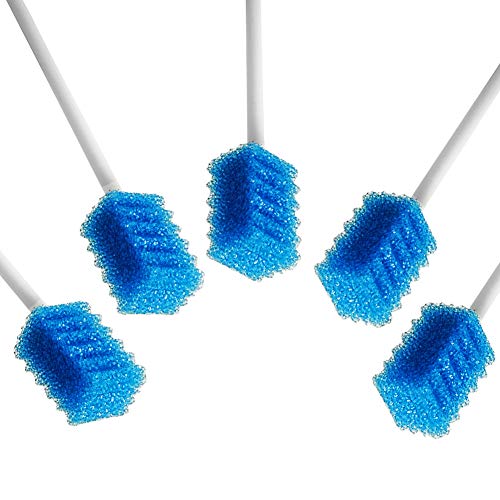 Oral Care Swabs Disposable- Blue 100 Counts - Product Imagery