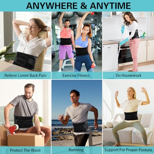 Back Brace for Lower Back Pain Relief, Anti-skid Lumbar Support - Product Imagery