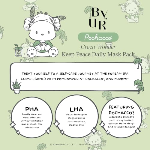 ByUR Green Wonder Sanrio Character Daily Aqua Serum Mask (30 - Product Imagery