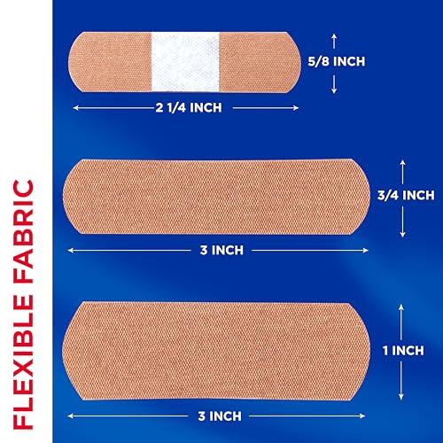 BAND-AID Brand Flexible Fabric Adhesive Bandages, Assorted - Product Imagery