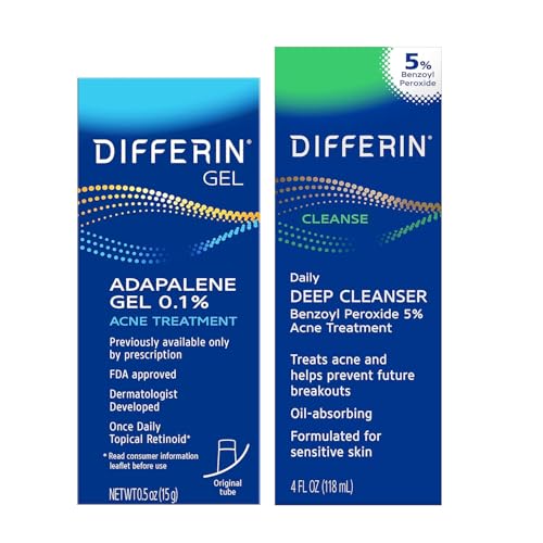 Differin Acne Kit, Adapalene Gel 0.1% + Benzoyl Peroxide Body - Product Imagery
