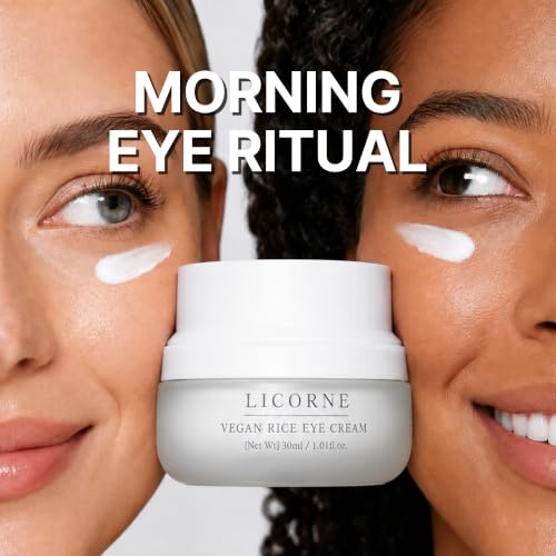LICORNE Vegan Rice Eye Cream for Dark Circles and Puffiness - - Product Imagery