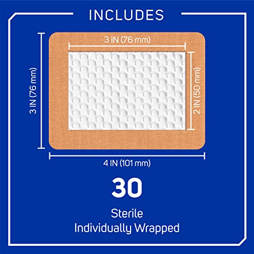 Care Science Fabric Adhesive Pad Bandages, Extra Large, 3in x - Product Imagery