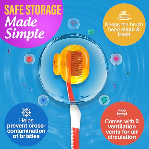GuruNanda Brush Pods Manual & Electric Toothbrush Covers, 4 ct - Product Imagery