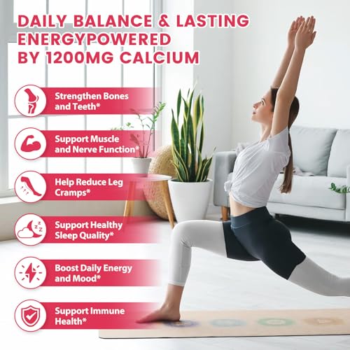 (2 Pack) Calcium Citrate 1200mg with Vitamin D3 K2 Gummies for - Product Imagery