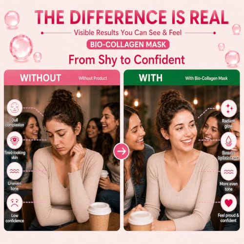Premium 4-Pack bio-collagen real deep mask Hydrogel, beauty - Product Imagery