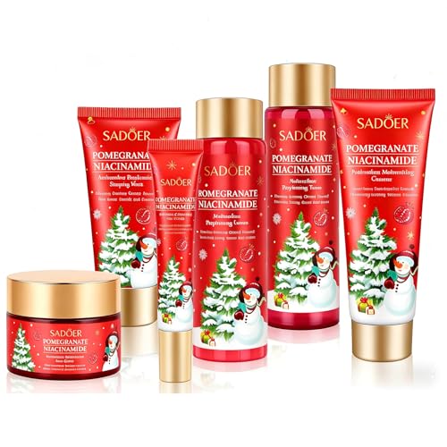 Gifts for Women 6 Pcs Skin Care Set Pomegranate Moisturize - Product Imagery