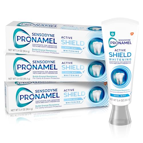 Sensodyne Pronamel Active Shield Whitening Enamel Toothpaste, - Product Imagery