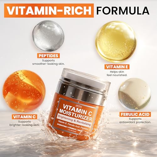 Vitamin C Moisturizer for Face - Vitamin C Cream - Brightening & - Product Imagery