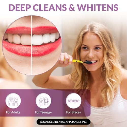 ADA Cavity Defense Activated Charcoal Toothbrush 5 Pack - Product Imagery