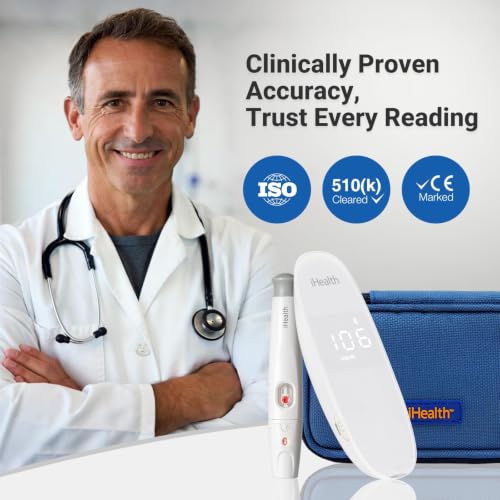 iHealth Gluco+ Wireless Smart Glucose Monitor Kit, 100 Strips & - Product Imagery
