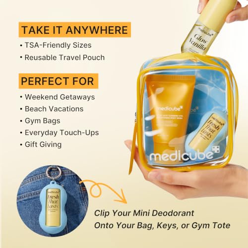 medicube Fresh Glow Body Kit | Travel-Ready Hair & Body Set - Product Imagery