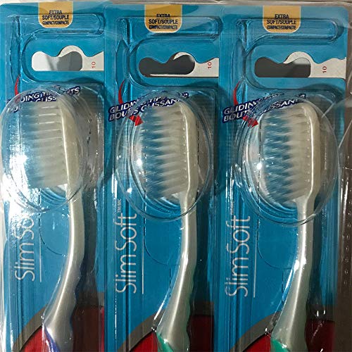 Colgate Slim Soft Gliding Tips Toothbrush, Extra Soft, Compact - Product Imagery