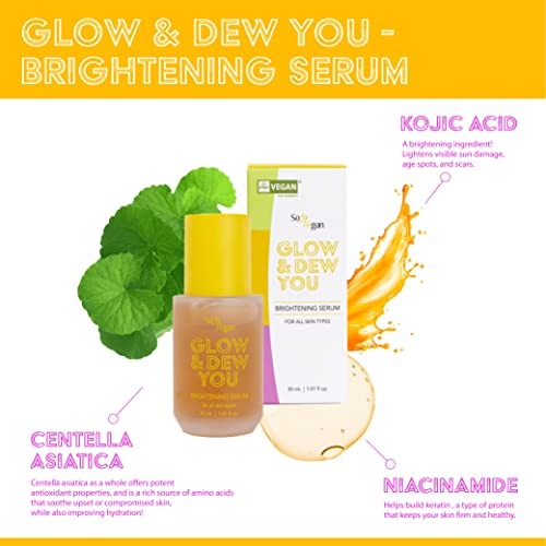SoloVegan Glow & Dew You Brightening Serum, Korean Skincare, - Product Imagery