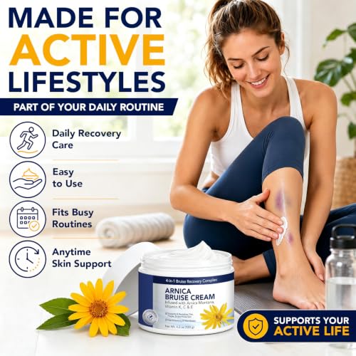 Arnica Bruise Cream with Vitamins K, C & E, Soothing Hydrating - Product Imagery