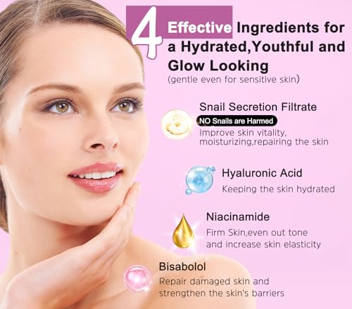 Skin Care Set, 7-Piece Hydrating & Repairing Snail Mucin - Product Imagery