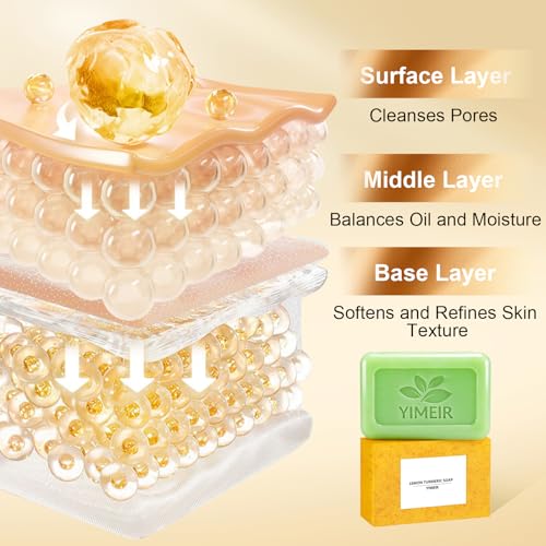 Turmeric Facial Soap & Tea Tree Soap Bars Duo - Natural - Product Imagery
