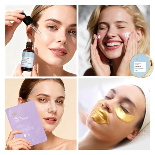 Gifts for Women, 23 Pcs Hydrating Face Skin Care Set, Spa Gifts - Product Imagery