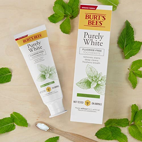 Burt's Bees Toothpaste, Natural Flavor, Fluoride-Free, Purely - Product Imagery