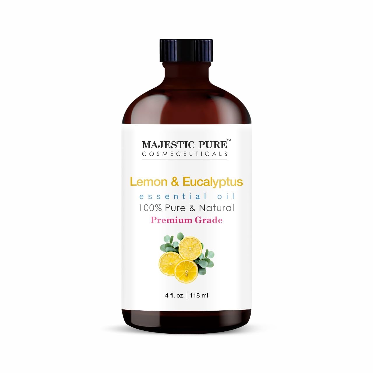 Majestic Pure Lemon Eucalyptus Essential Oil 4oz Diffuser