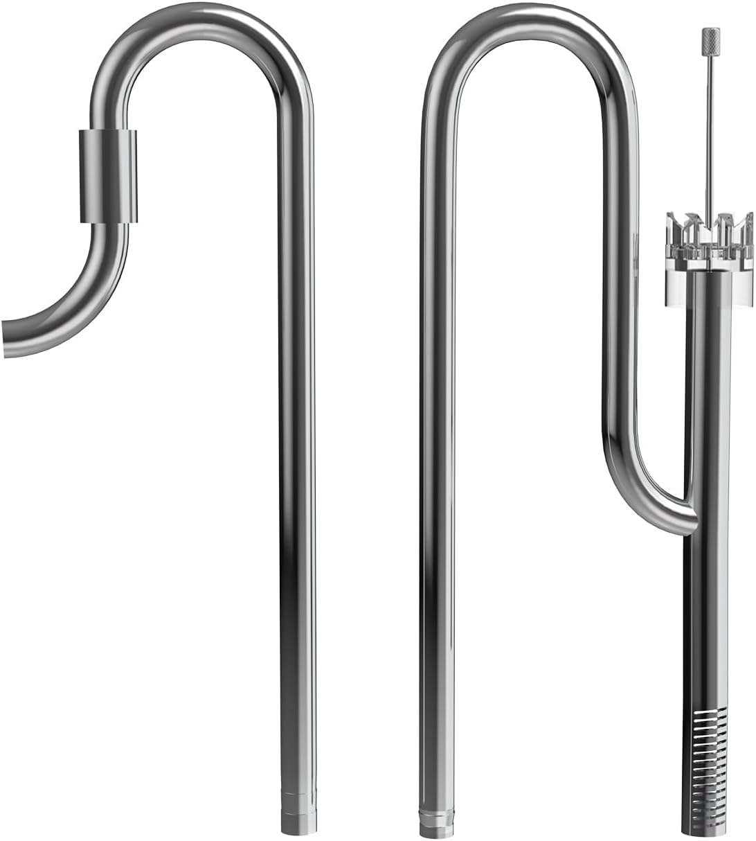 FZONE Stainless Steel Lily Pipes, Skimmer Set for 5/8" (16/22mm) Tubing – silver, Stainless Steel — Stainless 