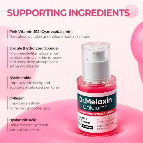 n Cyano Pink Spicule Serum with Vitamin B12, Liquid Microneedle - Product Imagery