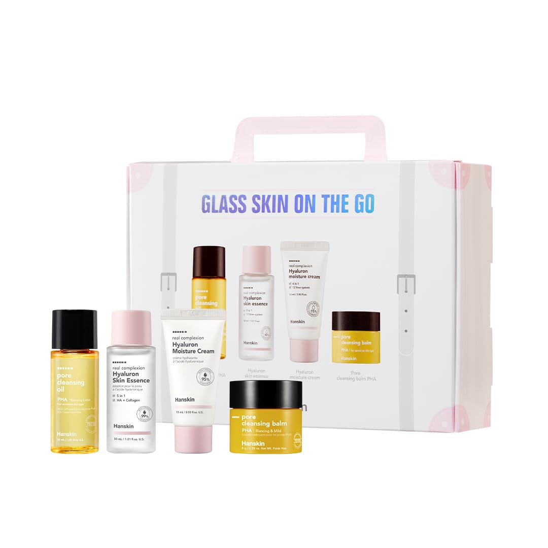 Hanskin Glass Skin On the Go Kit – Travel-Friendly Hydrating Set - Product Imagery