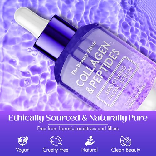 The Beauty Elixir Collagen & Peptides Serum For Face - - Product Imagery