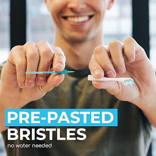 Brushee Disposable Travel Toothbrush, Fresh Mint Prepasted - Product Imagery