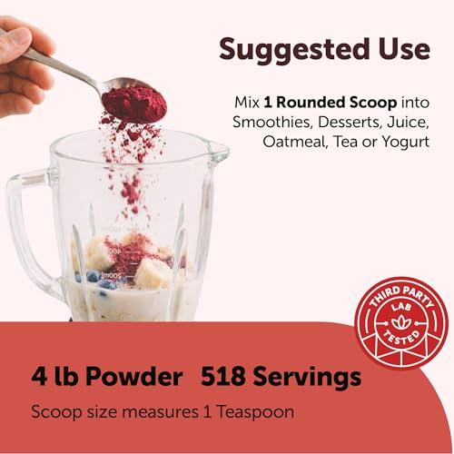 Micro Ingredients Organic Beet Root Powder, 4lb (64 oz) - Product Imagery