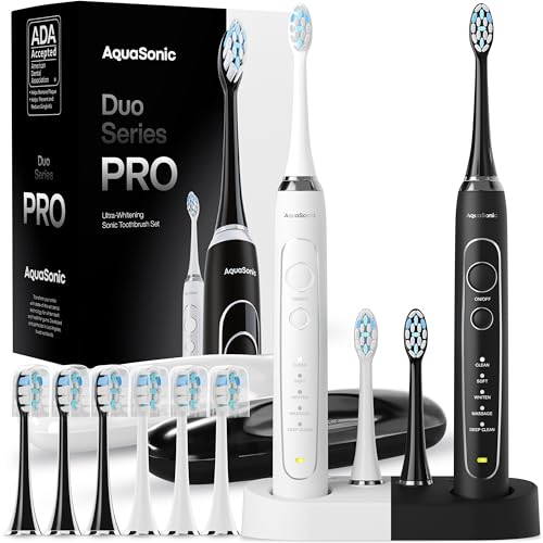 Aquasonic Duo Series PRO – Ultra-Whitening Electric Toothbrush - Product Imagery