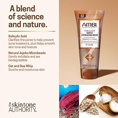 Ambi Even & Clear Gentle Exfoliating Wash with Oat and Sea Whip, - Product Imagery