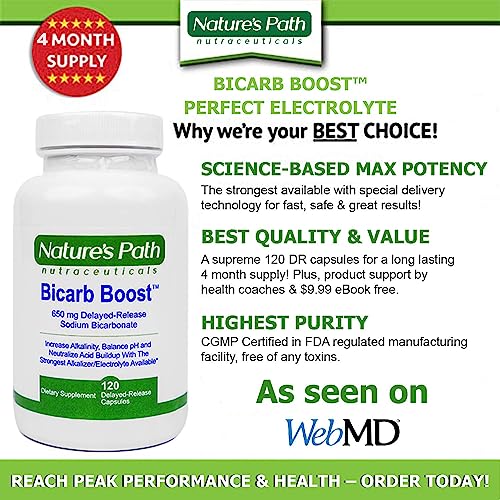Sodium Bicarbonate 650 mg Tablets - Strongest Alkaline Tablets - - Product Imagery