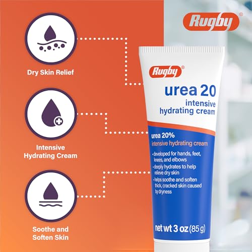 Rugby Urea 20% Intensive Hydrating Cream - Urea Cream for Feet, - Product Imagery