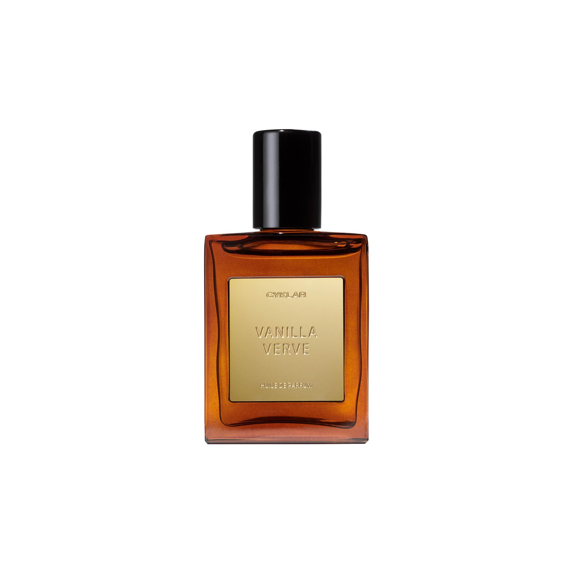 CYKLAR Vanilla Verve perfume oil roll-on bottle, 15ml, featuring a sleek design and vanilla scent for personal fragrance use.