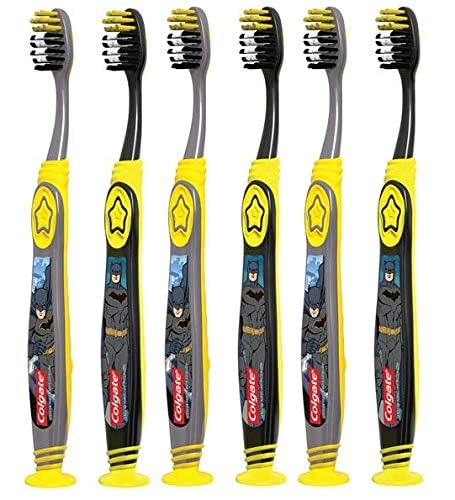 Colgate Batman Toothbrush for Children with Suction Cup, Kids 5+ - Product Imagery