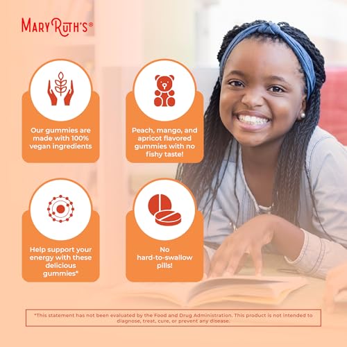 MaryRuth's Vegan Omega 3 6 7 9 Gummies, No Fish Taste, Up to 4 - Product Imagery