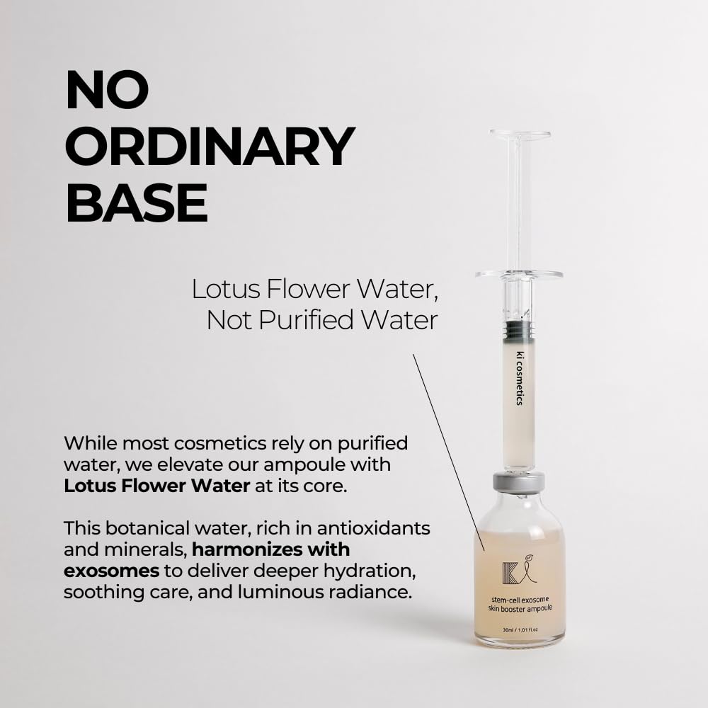 ki cosmetics Stem-Cell Exosome Skin Booster Kit Booster Ampoule| Exosome, PDRN, Peptide, Collagen | Rejuvenation, Hydrat