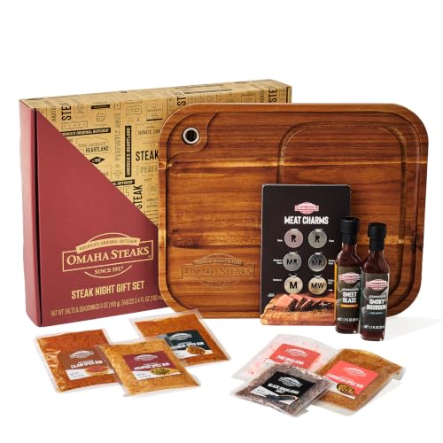 Omaha Steaks Grilling Gift Set Steak Plate BBQ Sauces - Thoughtfully Official Imagery - 1