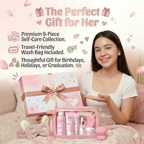 Sakura Skin Care Set For Teen Girls & Women Birthday Gifts - - Product Imagery