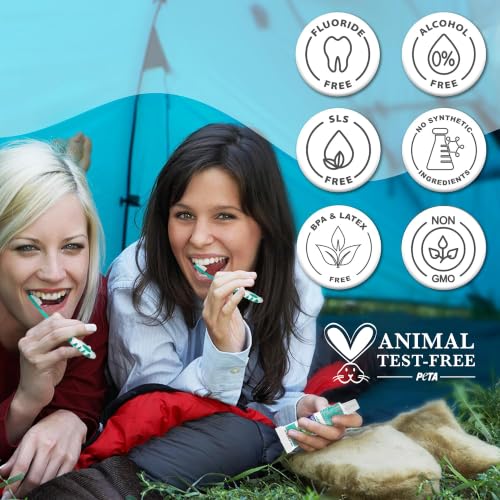 GuruNanda Folding Travel Toothbrush with Hydroxyapatite - Product Imagery