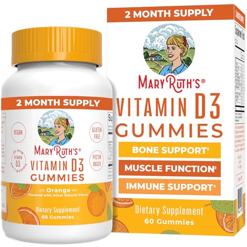 MARYRUTH'S Vitamin D3 Gummies, Adults & Kids Vitamin D, 60 - Product Imagery