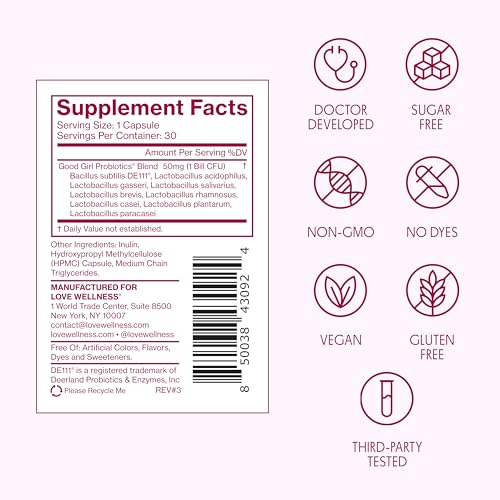 Love Wellness Good Girl Vaginal Probiotics | 9-Strain | 30-Day - Product Imagery