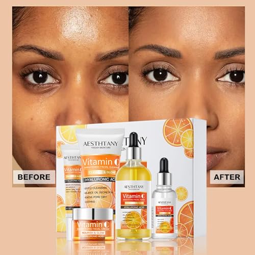 Vitamin C Skin Care Set For Women , 5-In-1 Moisturizing - Product Imagery